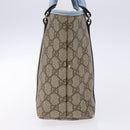 GUCCI GG Supreme Hand Bag PVC Beige Silver 297557 Auth ep10221-4