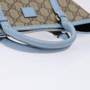 GUCCI GG Supreme Hand Bag PVC Beige Silver 297557 Auth ep10221-7