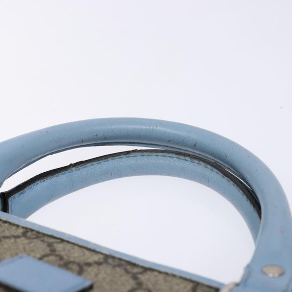 GUCCI GG Supreme Hand Bag PVC Beige Silver 297557 Auth ep10221