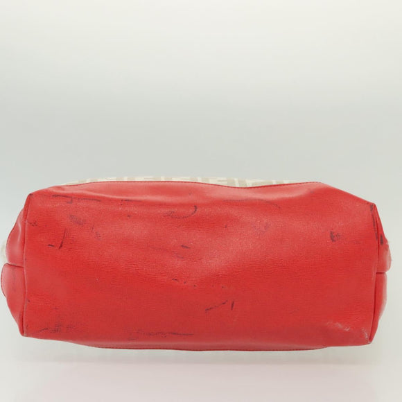 FENDI Zucca Canvas Tote Bag White Gold Auth ep10233