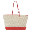 FENDI Zucca Canvas Tote Bag White Gold Auth ep10233-2