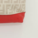 FENDI Zucca Canvas Tote Bag White Gold Auth ep10233-3