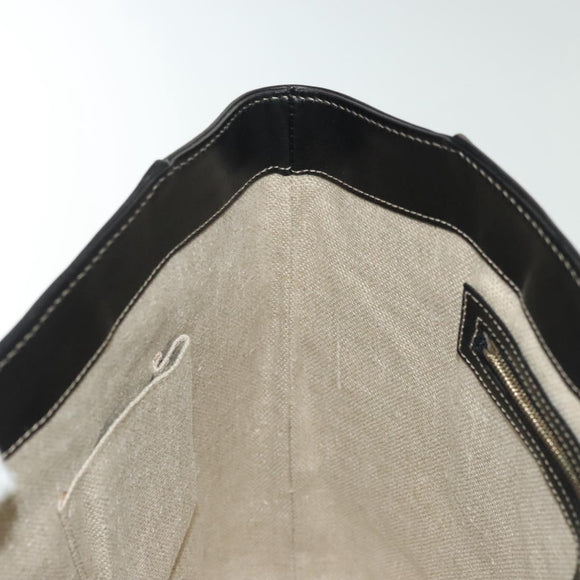 GUCCI Tote Bag Leather Gold Black 141432 Auth ep10234