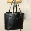 GUCCI Tote Bag Leather Gold Black 141432 Auth ep10234-22