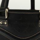 GUCCI Tote Bag Leather Gold Black 141432 Auth ep10234-3