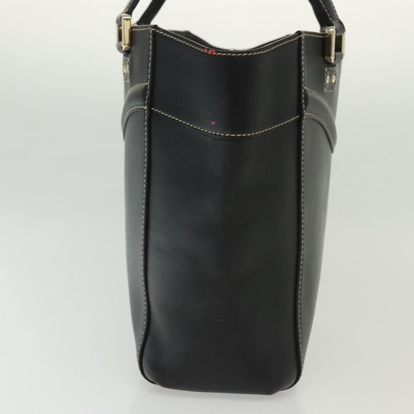 GUCCI Tote Bag Leather Gold Black 141432 Auth ep10234