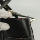 GUCCI Tote Bag Leather Gold Black 141432 Auth ep10234-6