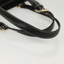 GUCCI Tote Bag Leather Gold Black 141432 Auth ep10234-9