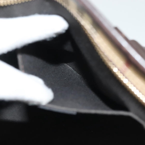 BURBERRY Nova Check Tote Bag PVC Leather Beige Gold Auth ep10235