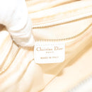 Christian Dior Canage Hand Bag Canvas White Gold Auth ep10239-19