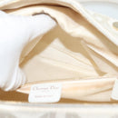 Christian Dior Canage Hand Bag Canvas White Gold Auth ep10239-22