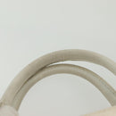Christian Dior Canage Hand Bag Canvas White Gold Auth ep10239-9