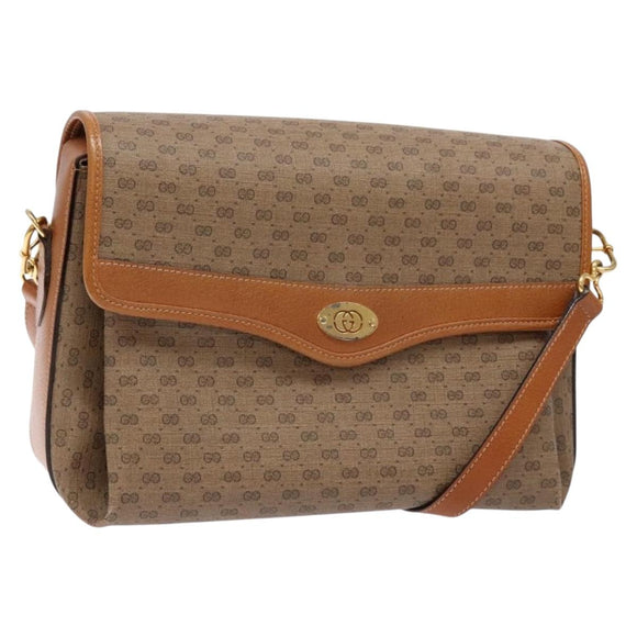 GUCCI Micro GG Supreme Shoulder Bag PVC Beige 001 115 6165 8031 Auth ep10240