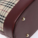 BURBERRY Nova Check Tote Bag Canvas Beige Gold Auth ep10243-11