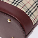 BURBERRY Nova Check Tote Bag Canvas Beige Gold Auth ep10243-12