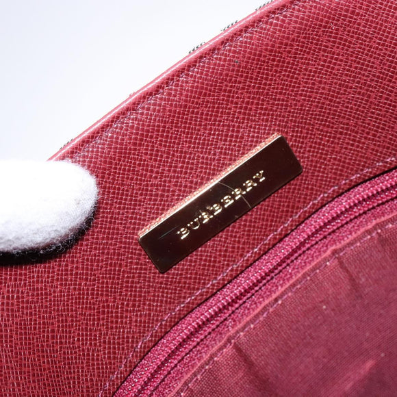 BURBERRY Nova Check Tote Bag Canvas Beige Gold Auth ep10243