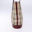 BURBERRY Nova Check Tote Bag Canvas Beige Gold Auth ep10243-4