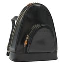 GUCCI Bamboo Body Bag Patent leather Black Silver 003 3444 0127 Auth ep10252-1