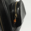 GUCCI Bamboo Body Bag Patent leather Black Silver 003 3444 0127 Auth ep10252-18