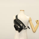 GUCCI Bamboo Body Bag Patent leather Black Silver 003 3444 0127 Auth ep10252-23