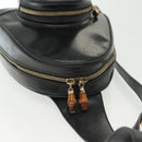 GUCCI Bamboo Body Bag Patent leather Black Silver 003 3444 0127 Auth ep10252-6