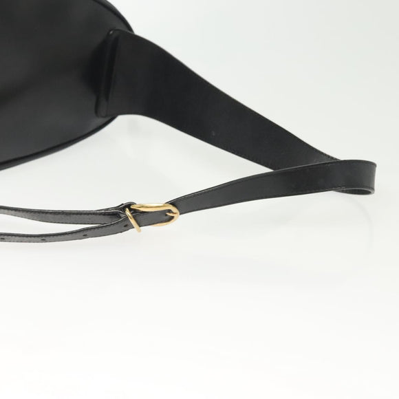 GUCCI Bamboo Body Bag Patent leather Black Silver 003 3444 0127 Auth ep10252