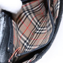 Burberrys Shoulder Bag Leather Black Gold Auth ep10257-12