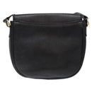 Burberrys Shoulder Bag Leather Black Gold Auth ep10257-2