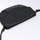 Burberrys Shoulder Bag Leather Black Gold Auth ep10257-6