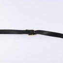 Burberrys Shoulder Bag Leather Black Gold Auth ep10257-8