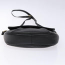 Burberrys Shoulder Bag Leather Black Gold Auth ep10257-5