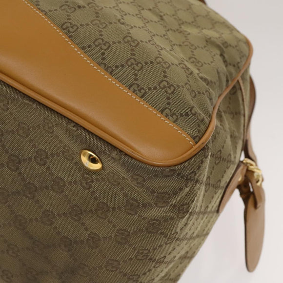 GUCCI GG Canvas Boston Bag 2way Gold Beige Auth ep10259