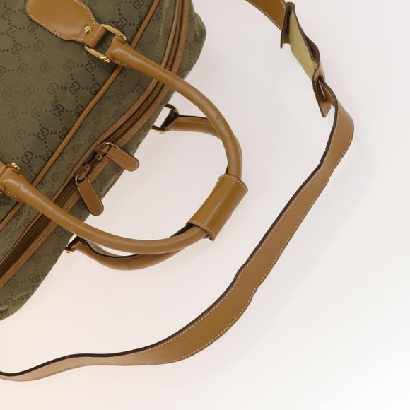 GUCCI GG Canvas Boston Bag 2way Gold Beige Auth ep10259