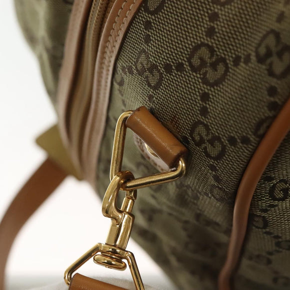 GUCCI GG Canvas Boston Bag 2way Gold Beige 013 123 3659 Auth ep10260