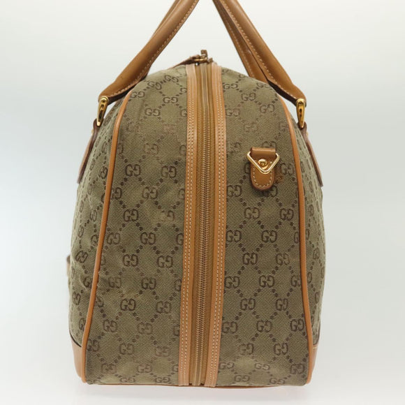 GUCCI GG Canvas Boston Bag 2way Gold Beige 013 123 3659 Auth ep10260