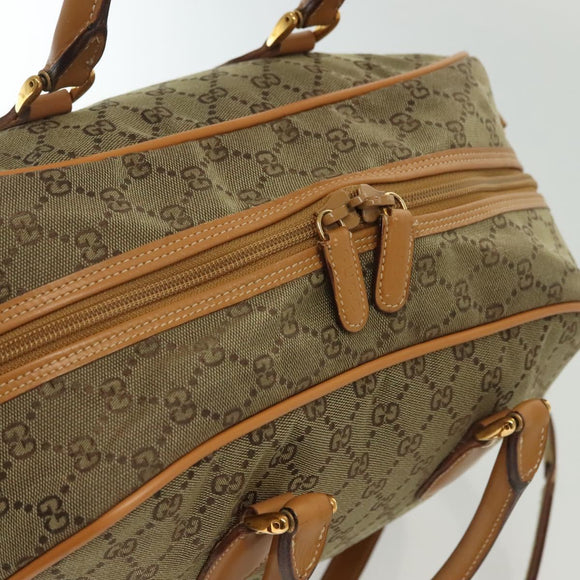 GUCCI GG Canvas Boston Bag 2way Gold Beige 013 123 3659 Auth ep10260