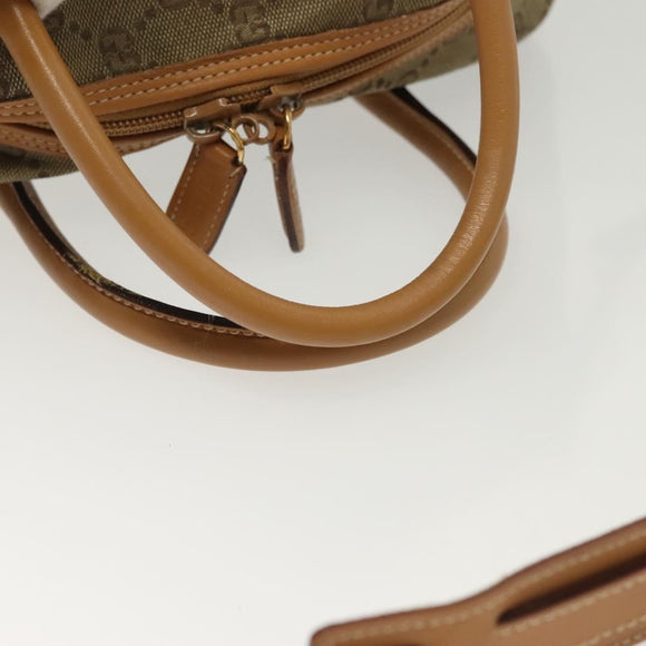 GUCCI GG Canvas Boston Bag 2way Gold Beige 013 123 3659 Auth ep10260