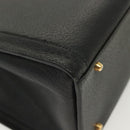 GUCCI Bamboo Hand Bag Leather Black Gold 002 1186 0260 Auth ep10262-10