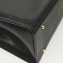 GUCCI Bamboo Hand Bag Leather Black Gold 002 1186 0260 Auth ep10262-12