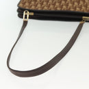 Christian Dior Trotter Canvas Shoulder Bag Brown Gold Auth ep10263-7