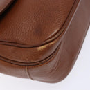 Burberrys Shoulder Bag Leather Gold Brown Auth ep10267-11