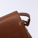 Burberrys Shoulder Bag Leather Gold Brown Auth ep10267-16
