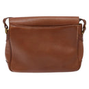 Burberrys Shoulder Bag Leather Gold Brown Auth ep10267-3
