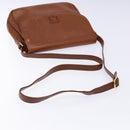 Burberrys Shoulder Bag Leather Gold Brown Auth ep10267-7