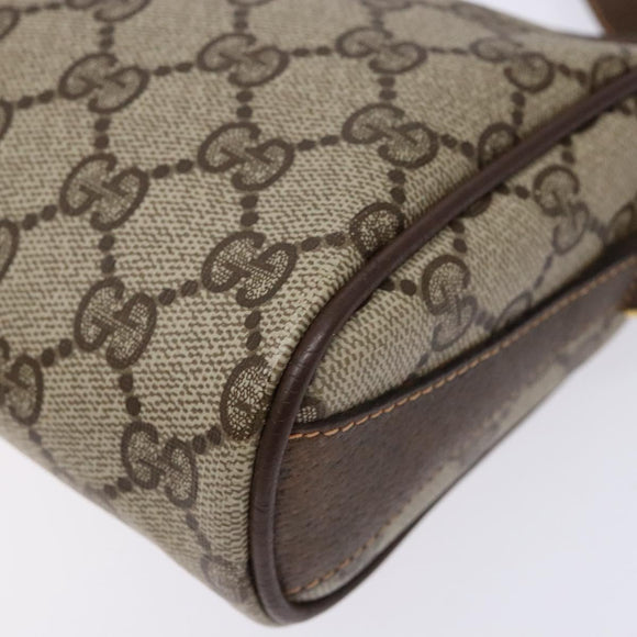 GUCCI GG Supreme Web Sherry Line Shoulder Bag PVC Beige 89 02 018 Auth ep10268