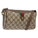 GUCCI GG Supreme Web Sherry Line Shoulder Bag PVC Beige 89 02 018 Auth ep10268-1