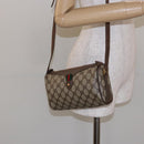 GUCCI GG Supreme Web Sherry Line Shoulder Bag PVC Beige 89 02 018 Auth ep10268-22