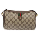 GUCCI GG Supreme Web Sherry Line Shoulder Bag PVC Beige 89 02 018 Auth ep10268-13