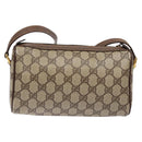 GUCCI GG Supreme Web Sherry Line Shoulder Bag PVC Beige 89 02 018 Auth ep10268-2
