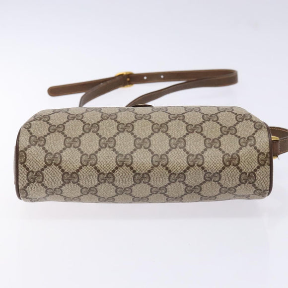 GUCCI GG Supreme Web Sherry Line Shoulder Bag PVC Beige 89 02 018 Auth ep10268